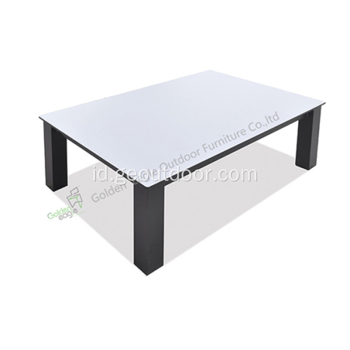 Meja Aluminium dengan HPL Top